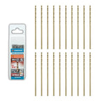 3/32 inch Cobalt Drill Bits (20Pcs), M35 HSS Metal Jobber Length Twist Drill Bit Set for Hard Metal, Stainless Steel, Iron, Copper, Aluminium, Brass, Plastic & Wood