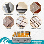 Diamond Tile Hole Saw Kit 12pcs - Diamond Core Drill Bits 6/8/10/19/25/35/50/65/102mm for Tile Porcelain Marble with 20mm Finger Bit and 50mm Chamfer Bit Trimming Holes and SDS Adapter