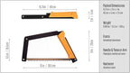 AGAWA - BOREAL15 -> 15 Inch Folding Bow Saw (Black Frame - Yellow Handle - All Purpose Blade)