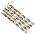 Drill Bit, #9 Cutting Diameter, 4341 HSS Gold Finish 135° Cutting Angle Number Jobber Bits - (Applications: for Drilling Soft Metal Plastic Wood), 5-Pieces