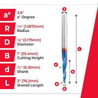 Amana Tool 46286-K-5 5-Pc CNC Solid Carbide Spektra Extreme Tool Life Coated Tapered Spiral 2D/3D Carving 1/8 Dia x 1/4 Inch SHK Router Bit Pack