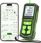 200ft Laser Measuing Tool with Bluetooth APP, Huepar Rechargeable Green Beam Laser Distance Meter ±1/16" High Accuracy, Multiple Measurement Modes, IP54 Durable for Home & Construction