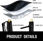 Copper Pipe Insulation Wrap Cover, 70.86''×10.2'' 600D Oxford AC Pipe Insulation Outdoor, Suitable for Air Conditioning Pipes, Cables, Water Pipes, and Prevents External Damage