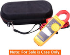 LTGEM Hard Case Compatible with Fluke 323/302+ / 301D / 324/325 Clamp Meter Clamp Multimeter AC-DC TRMS, Mesh Pocket for Accessories(Case Only)