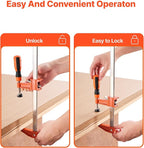 VEVOR Bar Clamps for Woodworking, 2-Pack 24 inch Opening, Lockable F-Clamp with 600 lbs Load Limit, 2-1/2 inch Depth, Cast Iron and Carbon Steel, Easy to Use, Wood Clamps for Woodworking Metal Working
