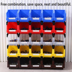 Shop Stackable Organizer Bins Parts Bin Shelf Storage Bin Garage storage bins(Red,Pack of 12)