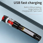 Rechargeable Visual Fault Locator 50KM VFL Fiber Optic Tester Suitable for SC/FC/ST 2.5mm Interface LC 1.25mm Interface Belt 1 FC-LC Single Mode 9/125um Adapter of Fiber Optic Network Cable Test Pen