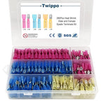 280Pcs Heat Shrink Spade Connector, Male and Female Spade Terminals Kit, Crimp Terminal Connectors, Quick Disconnect Connectors, Automotive Electrical Wire Connectors Kit (22-10 Gauge)