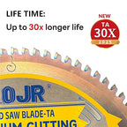 Aluminum Cutting Circular Saw Blade, Thin Aluminum,The Cutting Head uses a Special Anti-Heat Sticking Coating with high Finish and Long Life,NFM 10 inch 80-Tooth 5/8" -TA