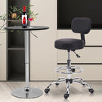 Drafting Stool Chair with Back, Adjustable Foot Rest Backrest Swivel Rolling Stool, Multi-Purpose Office Desk Chair, Thickened Seat for Home Bar Spa Kitchen Shop 2pack