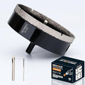 4-1/2 inch Diamond Hole-Saw Bits with Pilot Drill Bit -4-1/2" Diamond Tipped Tile Hole Saws with Guiding Bit Accurate Drilling for Porcelain Tile Ceramic Pottery Granite Stone Glass Bottles 115mm.