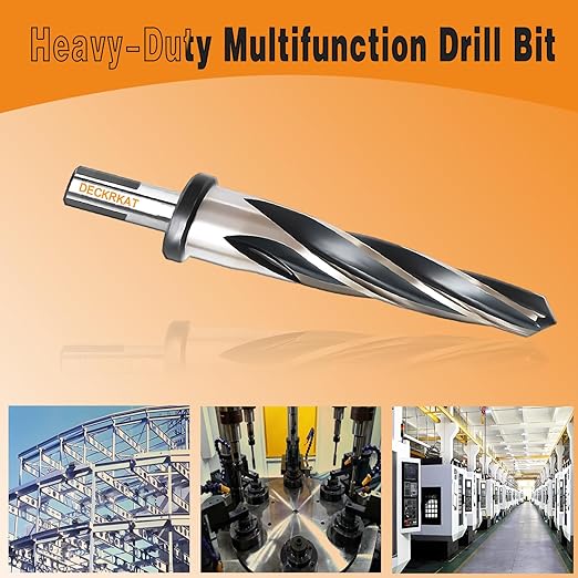 7/8" Reamer Drill Bit for Metal, M2 HSS Taper Reamer for Steel, Alloy, Wood, Plastic to Align, Enlarge Holes – 5-Spiral Flutes, 1/2" Non-Slip Shank, 22mm Car Reamer, Bridge Construction Reamer.