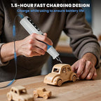 HARDELL Cordless Rotary Tool Kit, 8V 6-Speed Rotary Tool with Digital Display and USB-C Charge, Multi-Function Mototool with 80PCS Accessories for Carving, Sanding, Polishing DIY Crafts