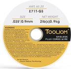 TOOLIOM E71T-GS .035" Diameter 2-Pound Spool Flux Core Self-shielded Carbon Steel MIG Welding Wire 3 PCS