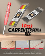 Nicpro Woodworking Scriber Marking Line Ruler, Adjustable Aluminum Alloy Sliding T-Square Ruler with Carpenter Pencil, Angle Adjustment Scale, Precision Line Drawing aid Ruler Tools for Woodworking