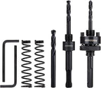 SDS-Plus Hole Saw Mandrel, Include 2Pcs Hole Saw Arbors with 3Pcs 1/4 Inch HSS(M2) Central Drill/2PCS Hex wrench/2Pcs Spring