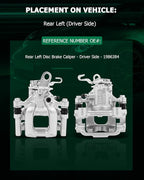 SCITOO Rear Left Brake Caliper With Bracket 19B6384 Compatible For Audi For A3 / For A3 Quattro, For VW For TYPE 1 / For Eos/For Golf/For GTI/For Jetta/For Passat