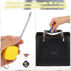 100pcs Tape Measure Keychain Bulk Retractable Mini Tape Measure Inch/Metric Scale Portable Pocket Key Chain Small Measuring Tapes for Construction Party Favors Bag Filler Prize DIY Projects 4 Colors