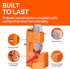 Wirefy Hammer Lug Crimper Tool - Cable Battery Wire Crimping Too Made with Hardened Stainless Steel - Accommodates Gauges from 8 AWG to 4/0