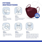BNX KN95 Face Masks Made in USA (Adult Large, Adult Medium, Kids Small) (Earloop) (Model: E95/E95M/E95S)