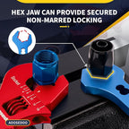 Adjustable AN Fittings Wrench AN Wrench for Hose Fitting Adapters AN Fitting Tool 3AN-16AN Lightweight Aluminum Red. With a 6AN-AN8 Double Hose End Fitting Wrench Blue