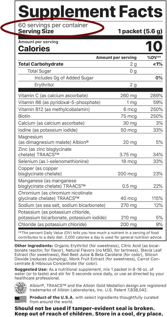 Jigsaw Health Electrolyte Supreme | Broad Spectrum of Electrolytes + Trace Minerals | Fruit Punch Flavor | 60 Servings (Packets)