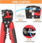 Kuject Crimping Tool Kit, 340 PCS Heat Shrink Wire Connectors(AWG22–10), 3-in-1 Adjustable Wire Stripper and Wire Crimper Kit for Automotive, Marine, and Electrical Repairs