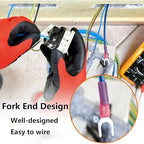 100PCS Heat Shrink Fork Connectors AWG22-16/16-14/12-10,U-Type Spade Wire Connectors Kit,Insulated Waterproof Marine Crimp Terminals for Watercraft, Electronics, Automotive