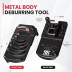 AFA Tooling - Metal Body Deburring Tool, PVC Chamfer Tool for Plastic Pipe with 1/2" Square Drive Pocket, Creates Smooth 15° Chamfered Edges, Reamer for 6 Pipe Sizes from 1-1/4" to 4", Chamfering Tool