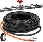 30FT（3FT-200FT） Pipe Heating Cable for Pipe Freeze Protection, Heat Cable for Water Pipes(Metal and Plastic), Pipe Heat Tape Keeps Water Flowing at -40°F 5w/ft, 120V