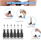 Bit Holder 1/4 inch Hex Shank Screwdriver Bits Holder Extension Bar Keychain Screw Adapter Drill Change Hand-held Screwdrivers Drill Bits Holder Portable (Black)