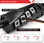 FINDBUYTOOL Helical Cutterhead for Porter Cable PC160JT 6" Benchtop Jointer with Carbide Insert Knives, 40X Longer Life, 50% Less Noise for Woodworking, Furniture Making, DIY & Professional Use
