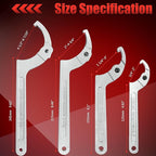 Adjustable Spanner Wrench Set, 8pcs Motorcycle Coilover Shock Adjustment Tool Hook C Spanner Wrench for Pipes Heating, Cars Suspension System