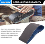 12 Pack 3 x 24 Inch Silicon Carbide Sanding Belts, 3 Each of 400 600 800 1000 Grit 3x24 Sanding Belts Medium Fine Grit Assortment, 3 x 24 Belt Sander Sanding Belts for Woodworking