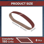 6 Pcs Sanding Belts 2 x 42 Inch 150 Grit Aluminum Oxide Abrasive Sandpaper for Belt Sander Metal Grinding Wood Working Weld Rust Removal