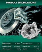SCITOO Rear Left Brake Caliper With Bracket 18B4804 Compatible For Buick 2004-2007 For Chevrolet 2002-2009 For GMC 2002-2009 For Isuzu 2003-2008