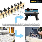 30pcs Router Bits Set,1/4" Shank Router Bit Big Collection 30-Piece Bits with Wooden Case,for Wood Edging,Trimming,Veining,Boring Tenon and Grooving,Carpenters' DIY Gift