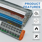 MECCANIXITY 20 Pcs Terminal Marker Strip, ZB6 Terminal Blocks Marking Labels, Nylon PA6 DIN Rail Label Tags Bar for UK2.5B UK5N Number Strips(21-30)