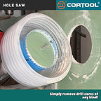 2-1/8 Inch Hole Saw with Arbor for Metal and Wood Cutting, Bi-Metal Hole Cutter, 2-1/8" Hole Saw Kit for Drywall, Wood, PVC Boards, Fiberglass and Vent Pipes