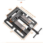 MYTEC Drill Press Vise, 4.0" Black, Quick Release Workbench Industrial Vise Clamp, High-grade cast steel Bench Clamp