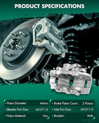 SCITOO 19B3256 Front Right Disc Brake Caliper w/Bracket Fit For Mercedes-Benz For E350 2006-2009,For Mercedes-Benz For R350 2006-2012,For Mercedes-Benz For R500 2006-2007, Double Pistons
