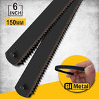 6 in. Mini Hacksaw Frame - 150mm Extra Fine Cut Junior Hack Saw with Bi-Metal Blade for Metal and Wood