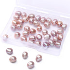 Natural Pearl Beads Rice 7-8mm Purple Freshwater Cultured Loose Gemstone Beads for DIY Jewelry Making 13.8''/Strand HQ