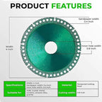 Indestructible Disc 2.0 - Cut Everything in Seconds (5) - Diamond Grit 60# - Compatible with Angle Grinder