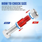 Nut and Bolt Thread Checker - 26 PCS Nut and Bolt Gauges Individually Housed in Case (14 Inch & 12 Metric) Specially Suitable for Size Check on Tricky and Narrow Area