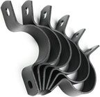 Black Durable U-Clamps Metal Pipe Clamps Double Hole Double Hole Pipe Strap DIY U-Bracket (Pack of 6) (1/2 INCH)