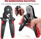Preciva Ferrule Crimping Tool Kit with 1900PCS Wire Connectors, Hexagonal AWG23-10 Sawtooth Self-Adjustable Ratchet Wire Terminals Crimper Kit