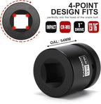 CASOMAN 1-Inch Drive Impact Socket Set-13/16", 4-Point Square Socket, CR-MO