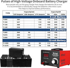 C15 Multiple Voltage Battery Charger 6V 8V 12V 24V Lead-Acid LiFePO4 Lithium Batteries, 15 A Automotive Car Battery Charger and Desulfator for Golf Cart Motorcycle Truck Lawn Mower
