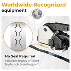 Teknika MUL-20 Heavy Duty Sealless Combination Tool for High Tensile Steel Strapping, Adjustable for 1/2" and 5/8" Strap Width